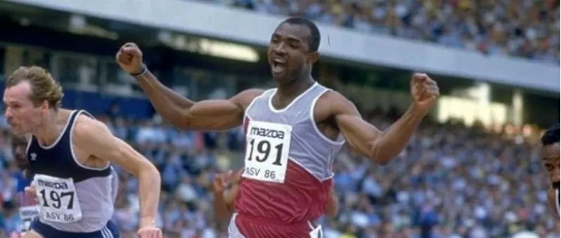 Chidi Imoh sprinting