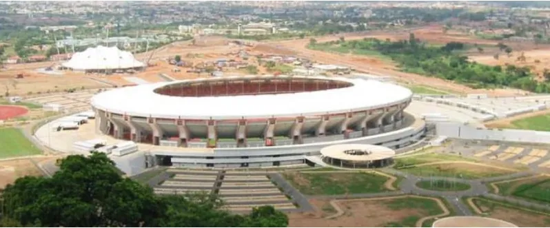 Aerial view of the Abuja National Stadium