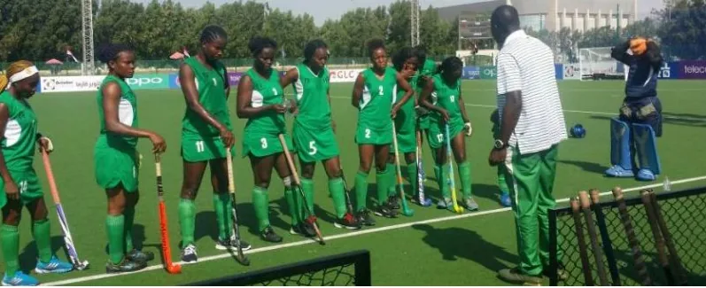 Nigeria&rsquo;s women&rsquo;s squad lined up before a match