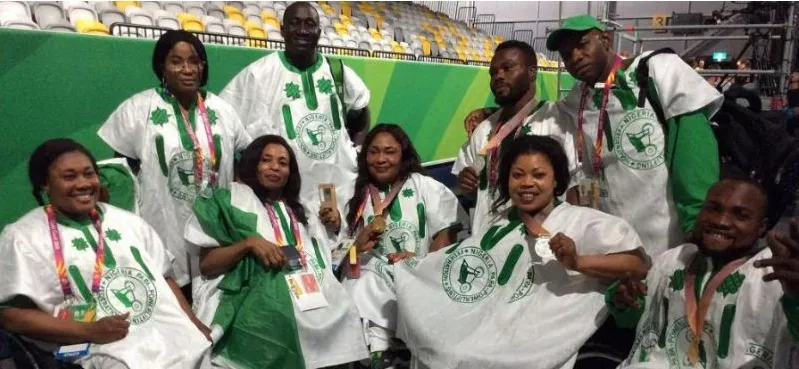 Nigeria’s Paralympic team in green and white