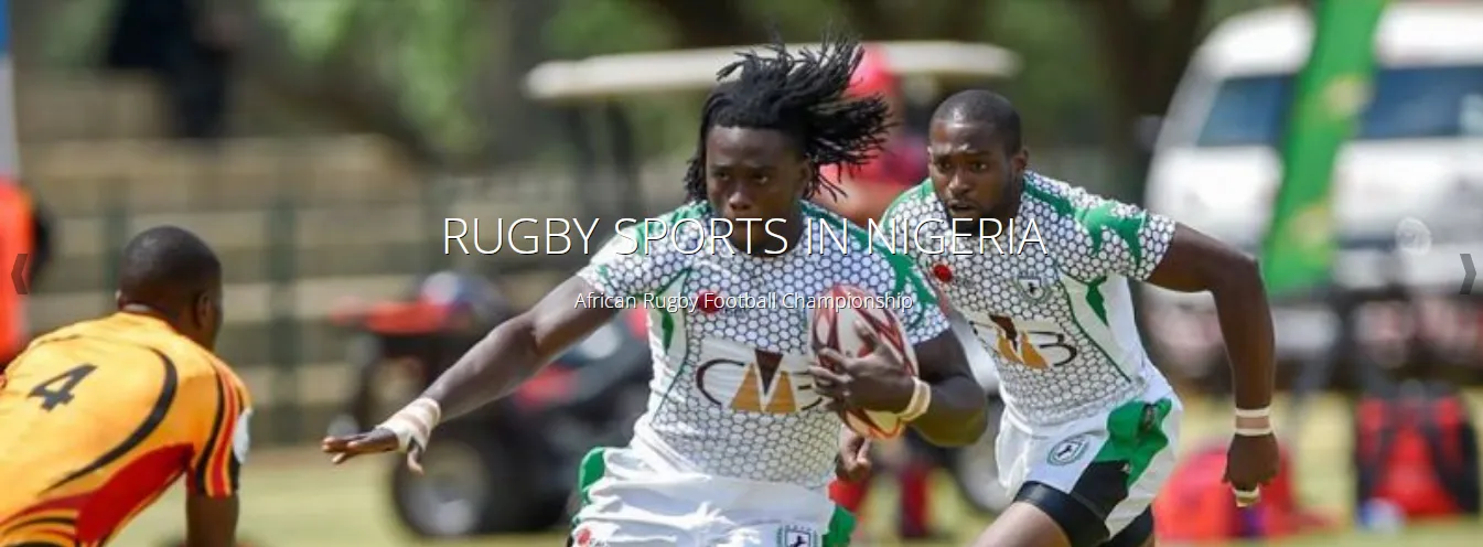 Nigerian sevens players racing clear with the ball