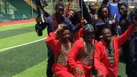 Nigerian paintball players in team kit