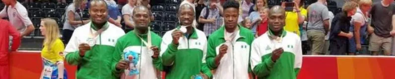 Nigeria&rsquo;s team with their medals at a major Games
